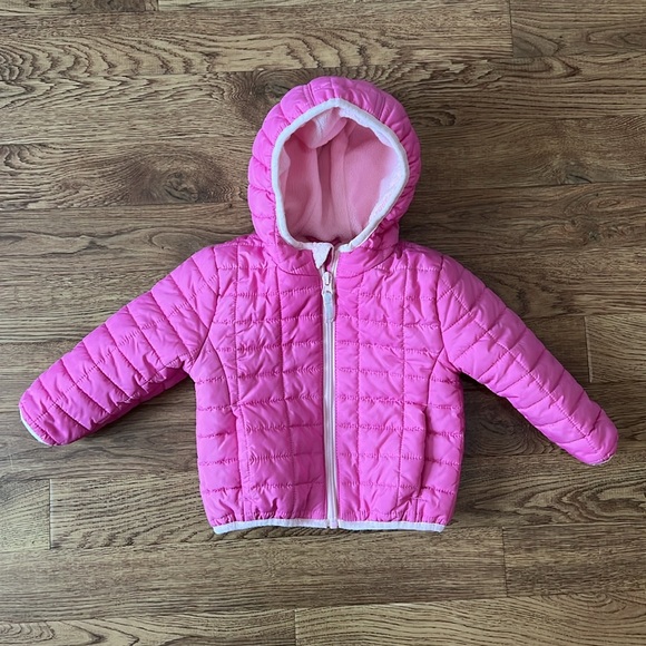 Cat & Jack Adorable pink puffer warm jacket for 18mos - Picture 4 of 6
